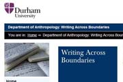 Durham University Department of Anthropology WRiting Across boundaries